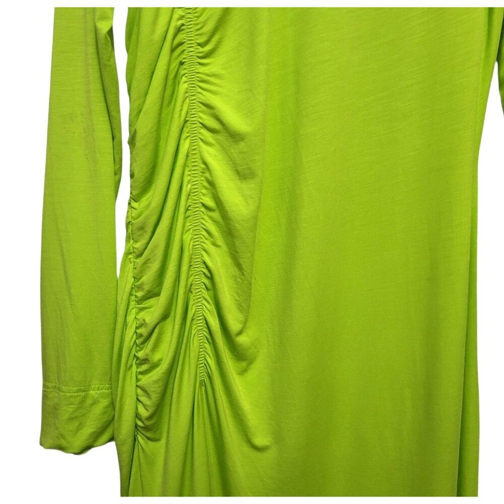 GANNI Green Lyocell Jersey Dress Lime Popcicle Maxi - Picture 5 of 11